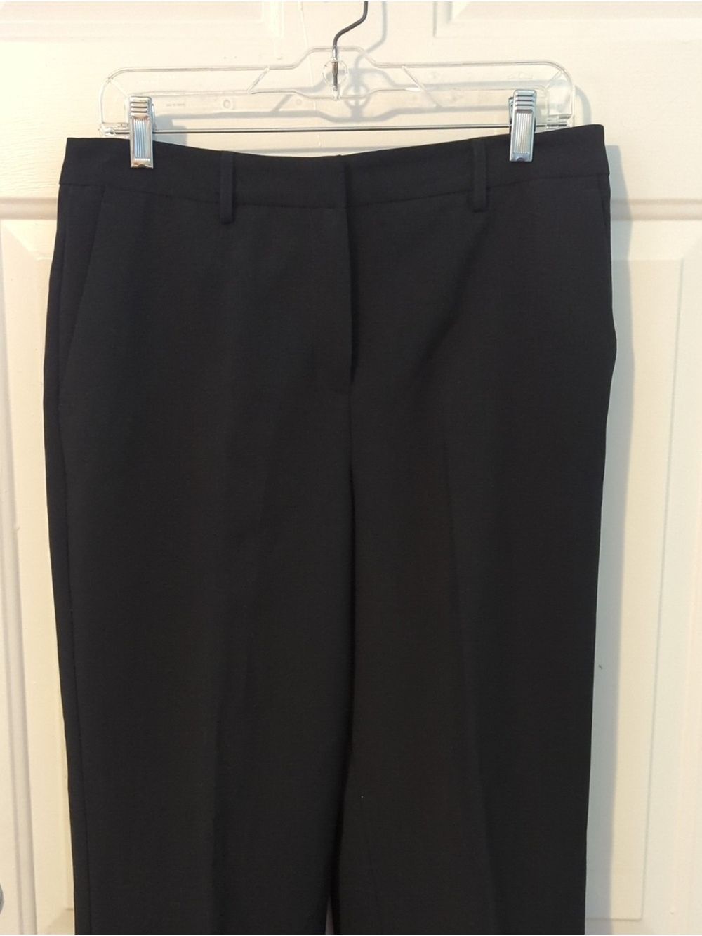 New York & Company Black Dress Pants Women's Size 12 Average Cuffed Hem - Picture 2 of 9